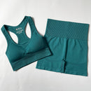 Conjunto Fitness (2 Peças)Top Crop de Manga Longa e Leggings de Cintura Alta - Ideal para Yogas