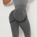 Leggings Esportivas Femininas de Cintura Alta para Treinos, Efeito Push Up, Sem Costura