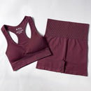 Conjunto Fitness (2 Peças)Top Crop de Manga Longa e Leggings de Cintura Alta - Ideal para Yogas