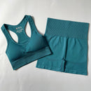 Conjunto Fitness (2 Peças)Top Crop de Manga Longa e Leggings de Cintura Alta - Ideal para Yogas
