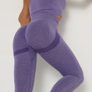 Leggings Esportivas Femininas de Cintura Alta para Treinos, Efeito Push Up, Sem Costura