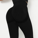 Leggings Esportivas Femininas de Cintura Alta para Treinos, Efeito Push Up, Sem Costura
