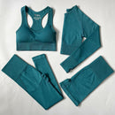 Conjunto Fitness (2 Peças)Top Crop de Manga Longa e Leggings de Cintura Alta - Ideal para Yogas
