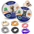 Colar Anti Pulgas e Carrapatos para Cães e Gatos - Colar de 38/62CM para Prevenção de Pulgas e Carrapatos, Eficaz por 8 Meses, Ajustável para Cães Pequenos e Gatos.